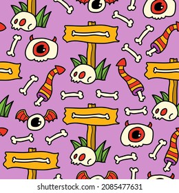Halloween pattern designs illustration for clothing, wallpapers, backgrounds, posters, books, banners and more