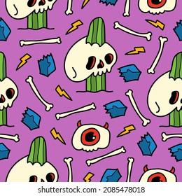 Halloween pattern designs illustration for clothing, wallpapers, backgrounds, posters, books, banners and more