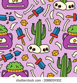 Halloween pattern designs illustration for clothing, wallpapers, backgrounds, posters, books, banners and more