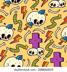 Halloween pattern designs illustration for clothing, wallpapers, backgrounds, posters, books, banners and more