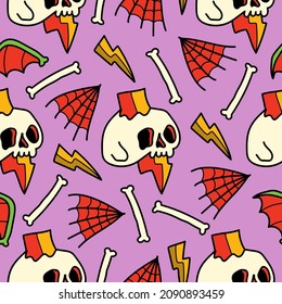 Halloween pattern designs illustration for clothing, wallpapers, backgrounds, posters, books, banners and more