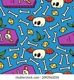 Halloween pattern designs illustration for clothing, wallpapers, backgrounds, posters, books, banners and more
