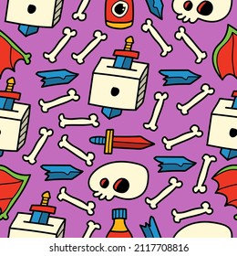 Halloween pattern designs illustration for clothing, wallpapers, backgrounds, posters, books, banners and more