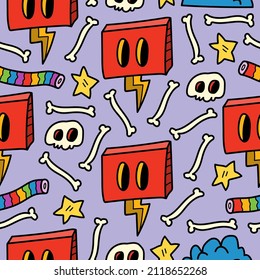 Halloween pattern designs illustration for clothing, wallpapers, backgrounds, posters, books, banners and more