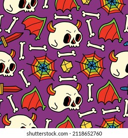 Halloween pattern designs illustration for clothing, wallpapers, backgrounds, posters, books, banners and more