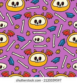 Halloween pattern designs illustration for clothing, wallpapers, backgrounds, posters, books, banners and more