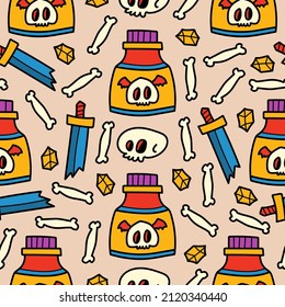 Halloween pattern designs illustration for clothing, wallpapers, backgrounds, posters, books, banners and more