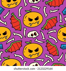 Halloween pattern designs illustration for clothing, wallpapers, backgrounds, posters, books, banners and more