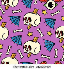 Halloween pattern designs illustration for clothing, wallpapers, backgrounds, posters, books, banners and more