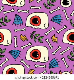 Halloween pattern designs illustration for clothing, wallpapers, backgrounds, posters, books, banners and more
