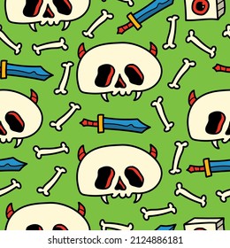 Halloween pattern designs illustration for clothing, wallpapers, backgrounds, posters, books, banners and more
