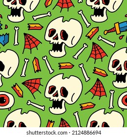 Halloween pattern designs illustration for clothing, wallpapers, backgrounds, posters, books, banners and more