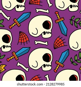 Halloween pattern designs illustration for clothing, wallpapers, backgrounds, posters, books, banners and more