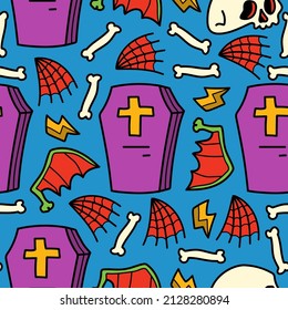 Halloween pattern designs illustration for clothing, wallpapers, backgrounds, posters, books, banners and more