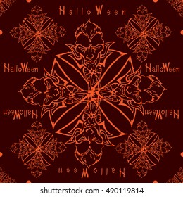 halloween pattern Dracula