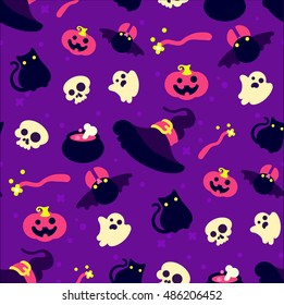 Halloween Pattern illustration.A  holiday icon set