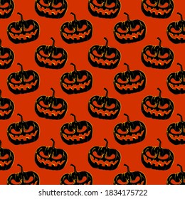 Halloween Pattern Illustrations. Vector background theme halloween.