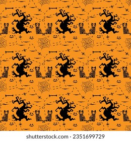 Halloween Pattern Illustrations Vector Graphics  Clip Art