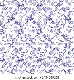 halloween pattern with line blue and white, awesome for wallpaper 