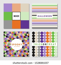 Halloween pattern, modern patterns, cover designs, poster design, brochure design, modern background, modern abstract templates,orange black purple green beige and gray patterns, geometric patterns