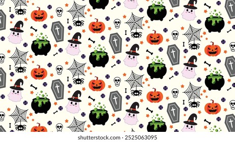 Halloween Pattern with Multiple elements