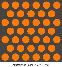 Halloween pattern polka dots. Template background in gray and orange polka dots . Seamless fabric texture. Vector illustration
