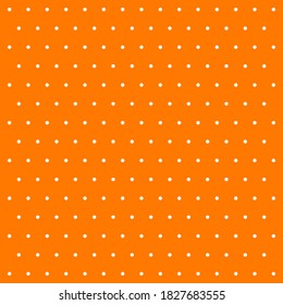 Halloween pattern polka dots. Template background in orange and white polka dots . Seamless fabric texture. Vector illustration