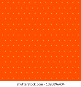 Puntos de polka de patrón de Halloween. Fondo de plantilla en puntos de polka naranja y amarillo. Textura de tela sin fisuras. Ilustración del vector