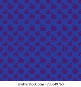 Halloween pattern with pumpkin, Vector background eps10