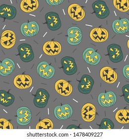 Halloween pattern. Pattern with pumpkins.