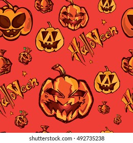 halloween pattern pumpkins