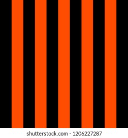 Halloween Pattern of repetitive vertical strips of black and orange color. Black and orange vertical stripes background. Seamless texture background. Vector illustration