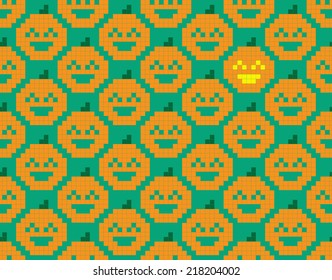Halloween pattern. Seamless pattern with pumpkin. EPS.