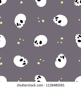 Halloween pattern with skull