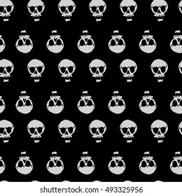 halloween pattern skull
