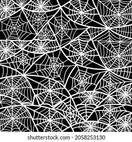 Halloween pattern with  spider web vector illustration for decoration