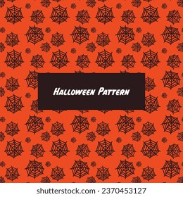 Halloween pattern with spider webs