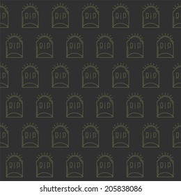 Halloween pattern with tombstones