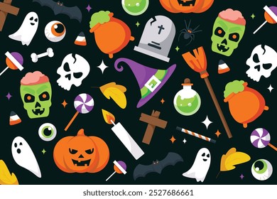 halloween pattern treak or treat 