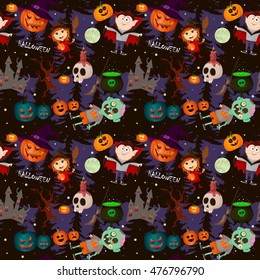 halloween pattern vector