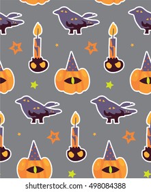 Halloween pattern. Vector illustration