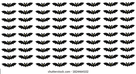 Halloween pattern vector illustration. Bat pattern background. Happy Halloween background.