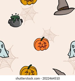 halloween pattern vector, halloween pumpkin seamless pattern, halloween background