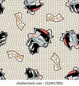 Halloween pattern vectors, Chinese zombie.