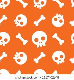 Halloween pattern and wallpaper for gift and present on Halloween day. Skeletons and bones.