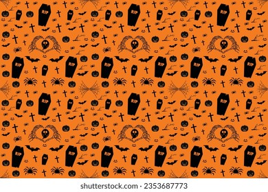 Halloween Patterns Images Halloween Pattern Vector Art Icons and Graphics