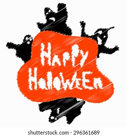 Halloween perfume blurry objects vector illustration