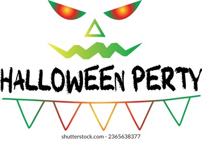 Diseño de camisetas de vector de perty de Halloween