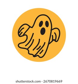 Fantasma de Halloween, elemento de diseño. Se puede utilizar para tarjetas, invitaciones, Anuncios, carteles, diseño de impresión, fondo de vacaciones de temporada. Tema de Halloween