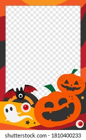 halloween photo frame vector design